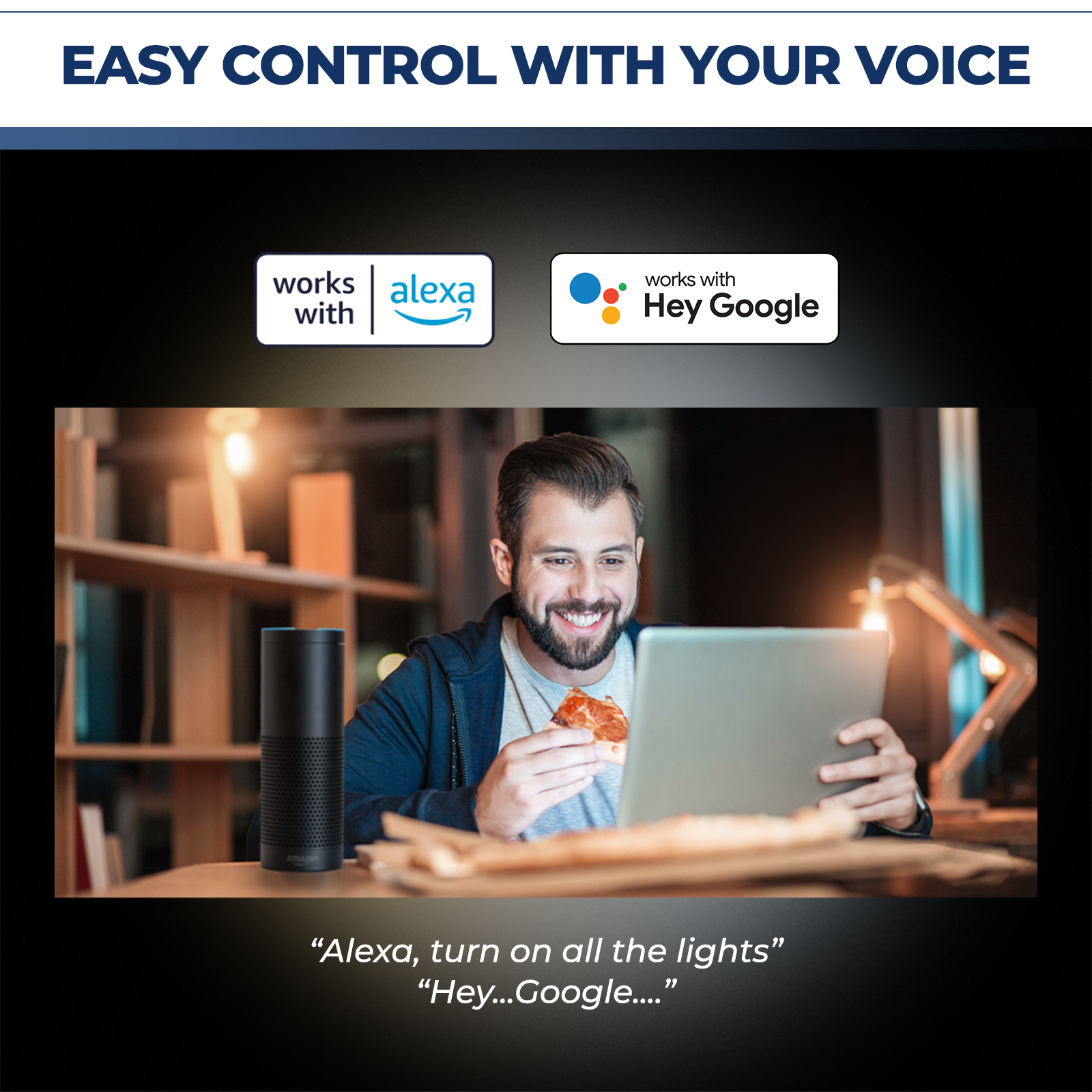 AvatarControls 2-Pack E12 Smart LED Candle Bulbs - 5W Dimmable, Works With Alexa & Google Home